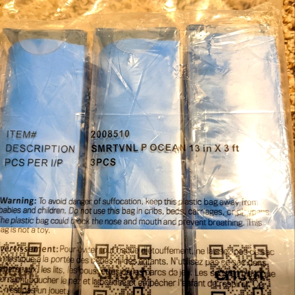 3 Rolls Cricut Permanent Smart Craft Diy Vinyl Paper - Ocean Blue - Picture 4 of 6